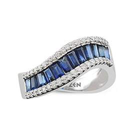 0,23ct Diamond Sapphire Ring